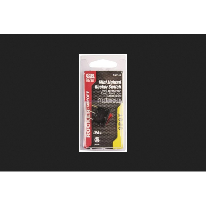 Gardner Bender GSW-48 Electrical Mini-Rocker Switch, SPST, ON-OFF, 13 A/125V