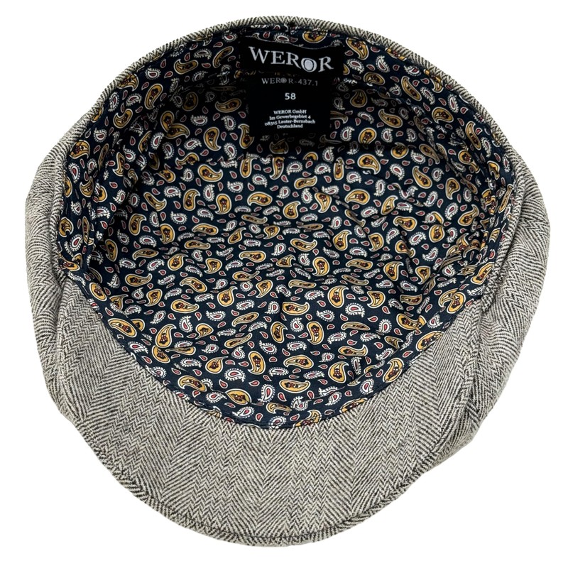 WEROR WEROR-437.1 Men's Flat Cap Peaked Cap with Peak -