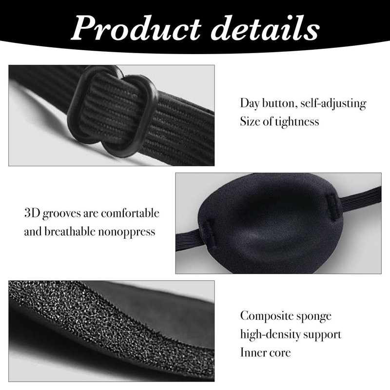 6 Blackout Eye Masks for Children and 1 Portable Blackout
