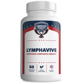 AMERICAN VITALITY LymphaVive Lymphatic Drainage Supplements for Men & Women - Lymphatic Support with Bromelain, Echinacea, Burdock Root, Dandelion, Rutin, Kelp - 60 Capsules