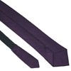 Ysintl Narrow Tie, Men's Thin One-Touch Tie, Solid Color, Polyester,