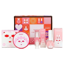 Recipe Box Children's Cosmetics B Gift Set, 1 Set, Nail Polish Cherry Blossom + Sun Cushion + Lipstick Baby Pink + Gift Box / 레시피박스 어린이 화장품 B 선물세트, 1세트, 매니큐어 체리블라썸 + 선쿠션 + 립스틱 베이비 핑크 + 선물박스