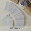 100 pzas sobres blancos papel bond chicos, mini sobres blancos