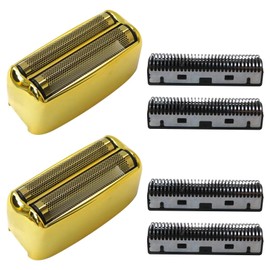 2 sets of Shaver Replacement Foils and Knives for Pro Cordless Metal Dual Foil Shaver FXFS2 (Gold)