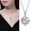 solarrajewelry Moissanite Swirl Floral Pendant Necklace | Lab Grown 2.0ct