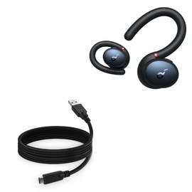 BoxWave Cable Compatible with Soundcore Sport X10 - DirectSync - USB 3.0 A to USB 3.1 Type C, USB C Charge and Sync Cable - 6ft - Black