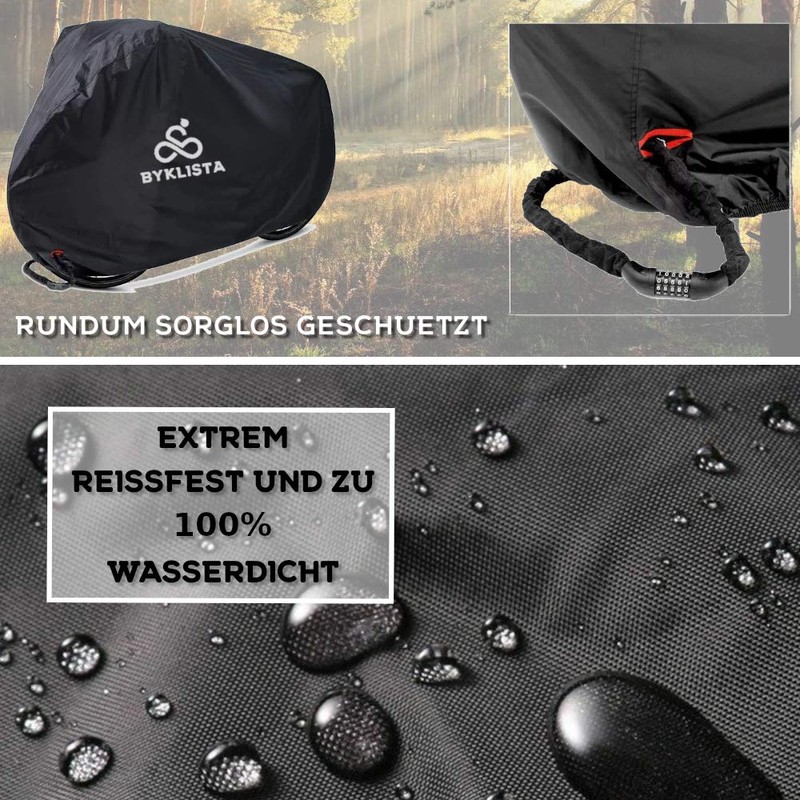 BYKLISTA Bicycle Garage Bicycle Cover Waterproof Made of Tear-Resistant Oxford