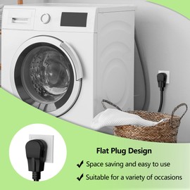 Elecan 4-Prong Dryer Power Cord 15 Ft Black, 30 Amp Appliance Power Cord with Dryer Replacement Plug, 4 Color-Coded Wire, Eyelet Connectors, NEMA 14-30P to 4-Wire, 10 AWG SRDT, ETL Listed