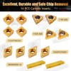 CHAWNIAO Indexable Lathe Turning Tool 21Pcs Kit 3/8" (10mm) Shank,