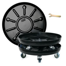 Plant Caddy with Wheels,3 Pack Black Heavy Duty Plant Stand with Universal Wheels,Round Pot Trolley for Indoor Outdoor (14.48)