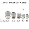 LeMotech 5 Pack NPT 1/2" Cable Glands Waterproof Adjustable 6-12mm
