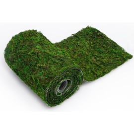 WGXX Moss Table Runner, Moss Roll Carpet Dried Moss Sheet Roll for Moss Wall for Wedding Party Garden Garden Decoration (108'' x 12'')