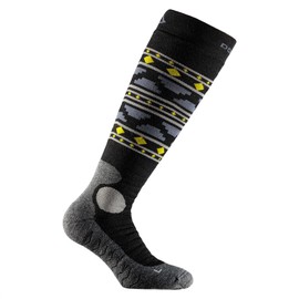 DOGMA Snow Fox Merino Ski Socks for Men and Women, Snowboard Socks with Padding and Light Compression, Aztec M