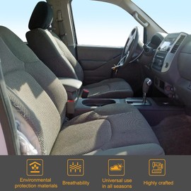 Priprilod Gray Cloth Left Front Driver Bottom Seat Cover Compatible with Nissan Frontier 2005 2006 2007 2008 2009 2010 2011 2012 2013 2014 2015 2016 2017 2018 2019