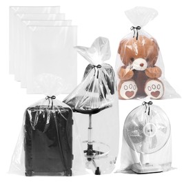 YUFFQOPC 4 Pcs Extra Large Clear Plastic Storage Bags,100 x 152cm Heavy Duty Plastic Bags Large,Thickened and Sturdy,Dustproof, Moistureproof,Suitable for Luggage,Suitcase,Chair,Bike,Clothes,Quilt