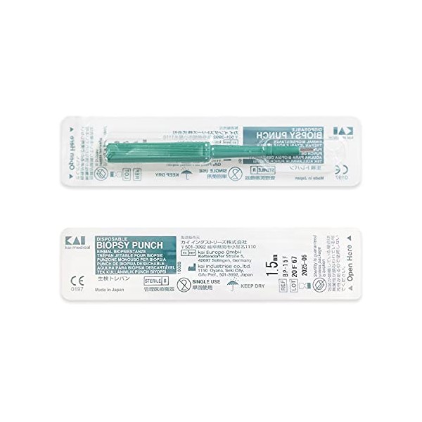 WARRIOR Dermal Anchor Titanium G23 Sterile and Scalpel Biopsy Skin