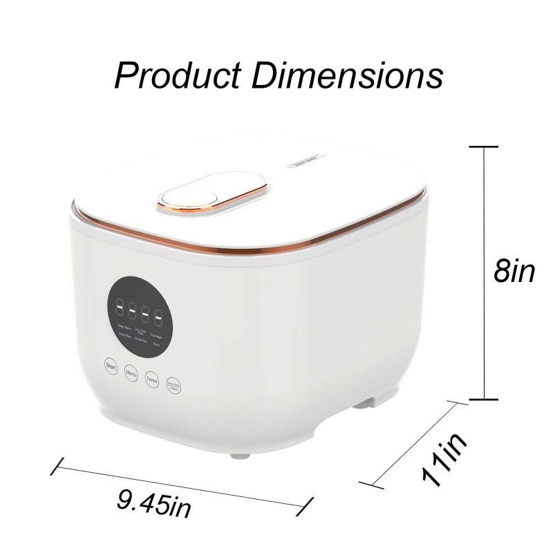 Akureo 3L Healthy Low Carb Rice Cooker, Low Sugar Digital