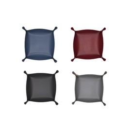 4 Pack Valet Tray PU Leather Jewelry Tray for Women and Man Portable Catchall Travel Storage Dish Plate Key Tray For Entryway Desk Organizer for Phone, Keys, Glasses, Wallet, Earphone, Watch, Coin