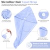 Glamza Microfiber Towel Super Absorbent Twist Turban Hair Wrap with