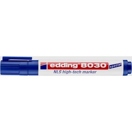 edding 8030 NLS high-tech marker - blue - 1 pen - bullet nib 1.5-3 mm - rustproof marker for low-corrosion marking - for use on steel, metal, iron, aluminium