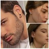 Thunaraz 6 Pairs Stainless Steel Stud Earrings for Men Women