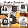 Reecaz Rotary Cheese Grater with 3 Stainless Steel Blades –