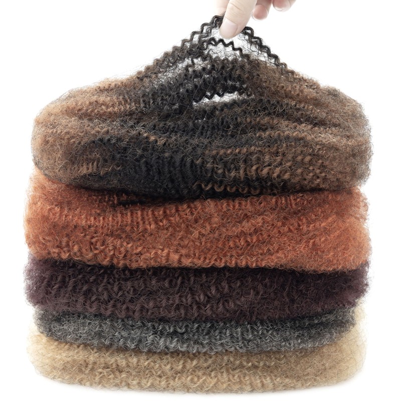 Pre-sretched Afro Kinkys Bulk Human Hair for Permanent Micro Locs/Twists/Braids/Repair