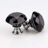 MACHSWON 2 PCS 30mm Crystal Glass Door Knobs Diamond Cut
