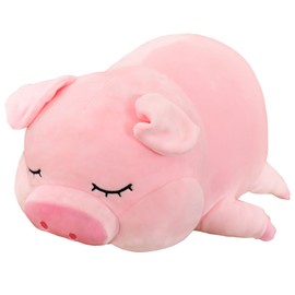 Kawaii Pig Stuffed Animal Cute Pig Plush Toy Pillow Soft Pig Plushie Hugging Pillows Cushion Doll Cuddle Plush Toys for Kids Adult, 21.6inch