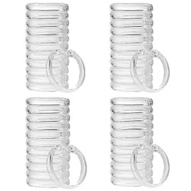 Kutesna 48PCS Clear Shower Curtain Rings Hooks, Plastic Shower Hooks, O Ring Design, Slides Easily