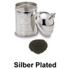 SILBERKANNE Ceylon Tea Canister Round H 17 cm Premium Silver