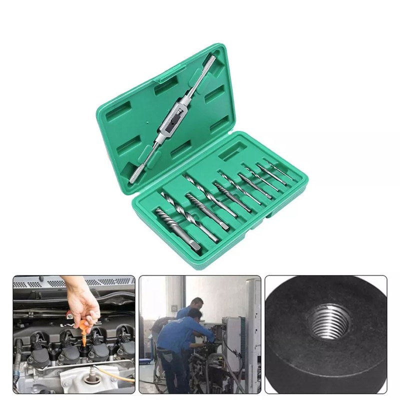 11Pcs Damaged Screw Extractor Set Broken Remover Kit Removal Tool