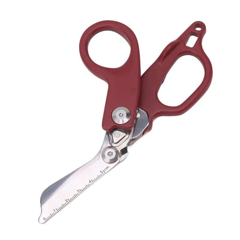 Emergency Response Shears Aluminum Alloy Multifunction Foldable Shears for Indoor