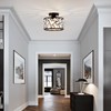 Rpzloila Crystal Ceiling Light Fixture, Modern Semi Flush Mount Ceiling