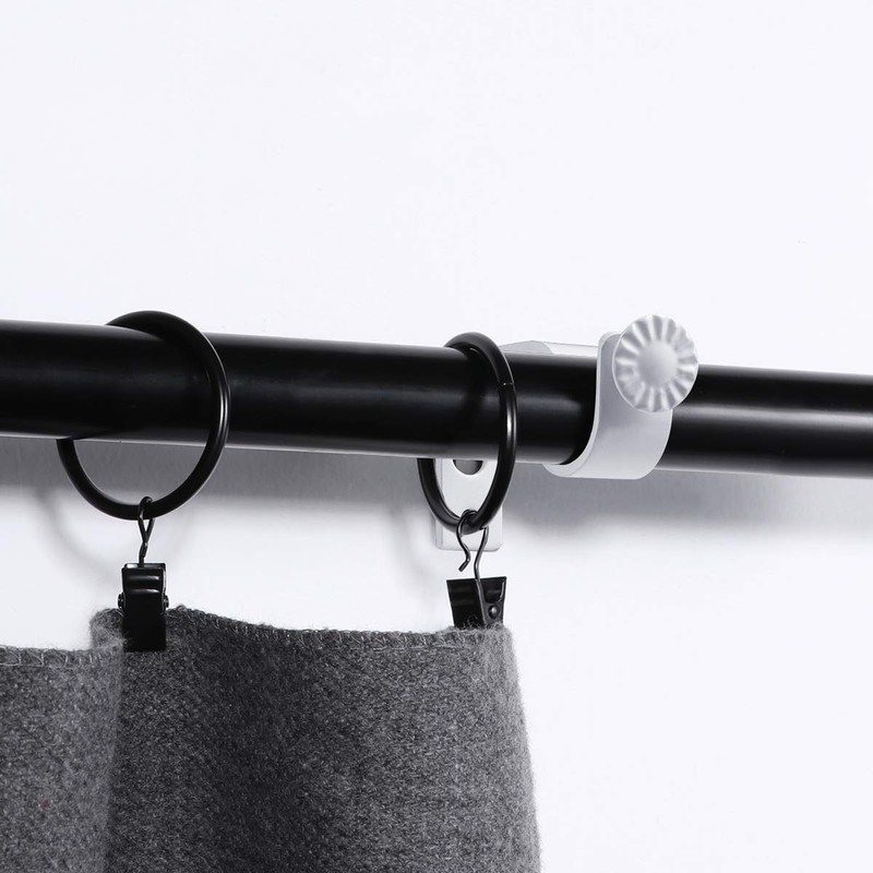 OUNONA 2pcs Curtain Rod Bracket Metal Window Curtain Ceiling Hanging