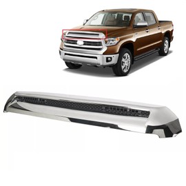 Tundra Front Upper Hood Bulge Molding - New Chrome Front Upper Hood Scoop Modling Bulge Compatibel with 2014-2021 Tundra 76180-0C030