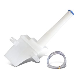 Auto Dynasty HY1288135 Factory Style Car Windshield Washer Reservoir Tank - Reservoir Cap | Washer Fluid Pump - Compatible with Santa FE 01-06, White