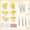 Graduation Decorations Class of 2025 23pcs Gold Grad Glitter Centerpiece