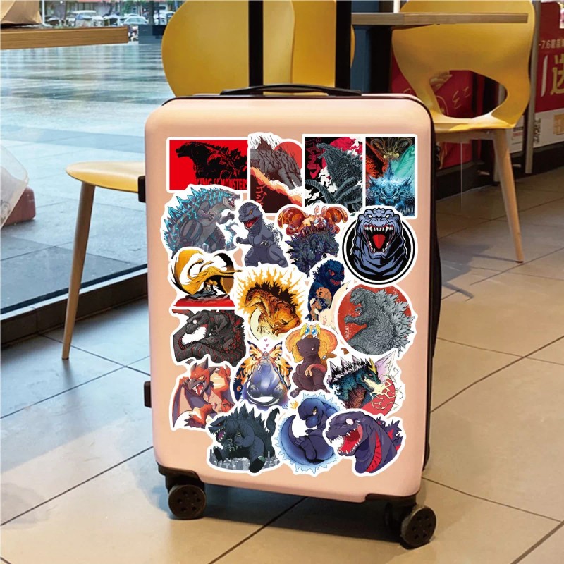 Godzilla Mounstruo 50 Calcomanias Stickers Pvc Contra Agua