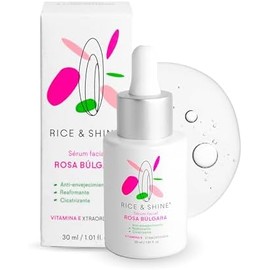 RICE  SHINE  Serum Facial Acido Hialuronico y Rosa Búlgara  Skin Care Con 60 más Vitamina E que el Aceite de Argán - 100 Natural  Hidratante Facial