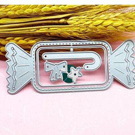 Christmas Candy Bow Metal Die Cuts,Christmas Candy Box Bowtie Cutting Dies Cut Stencils for DIY Invitation Card Scrapbooking Album Decorative Embossing Paper Dies Card Making