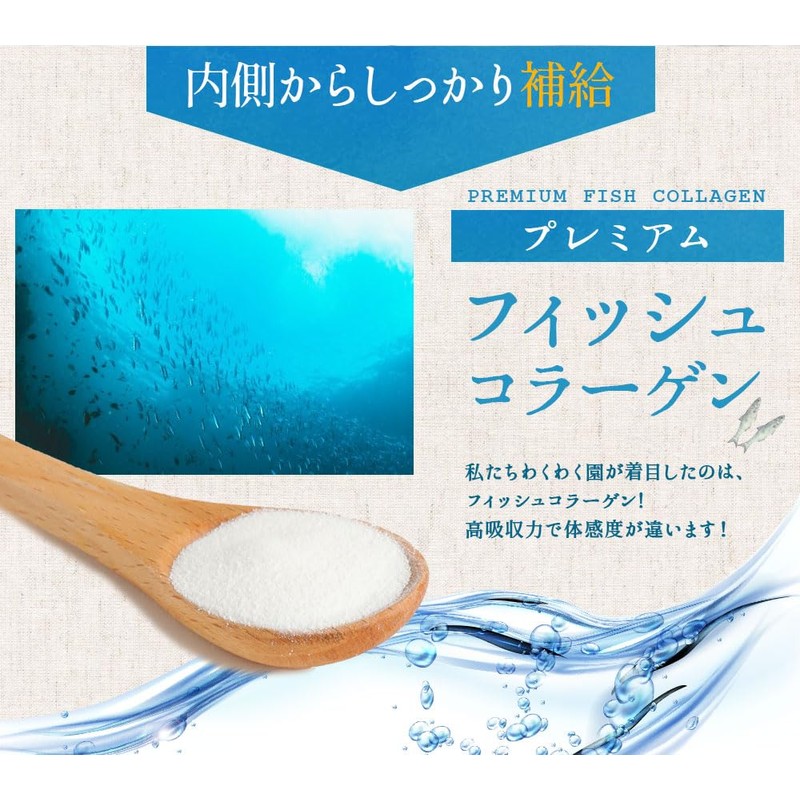 わくわく園 本気のコラーゲン 100g コラーゲンパウダー 粉末 純度100％ フィッシュコラーゲン 低分子 ペプチド 無味無臭