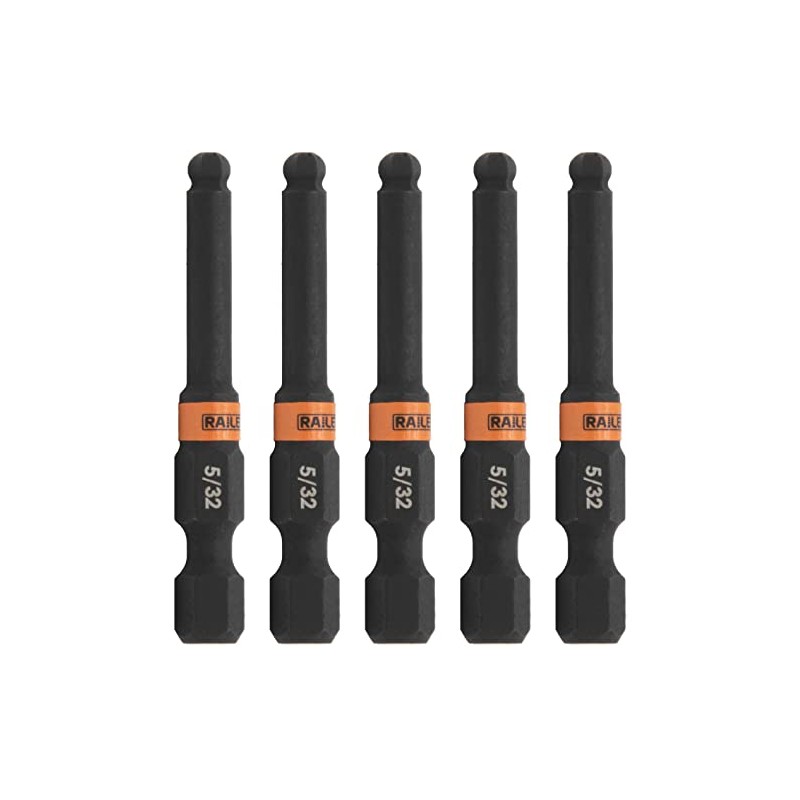 Ball-End Hex 5/32" Impact Driver Bit - Railer Allen Wrench