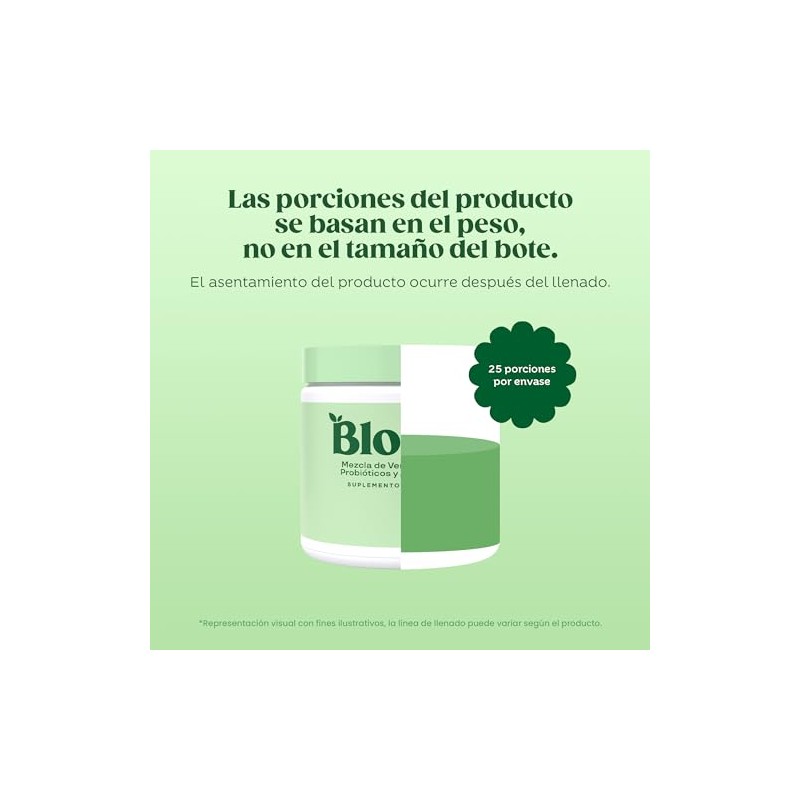 Polvo Verde Super Greens Bloom Nutrition Probióticos Enzimas Digestivas Spirulina