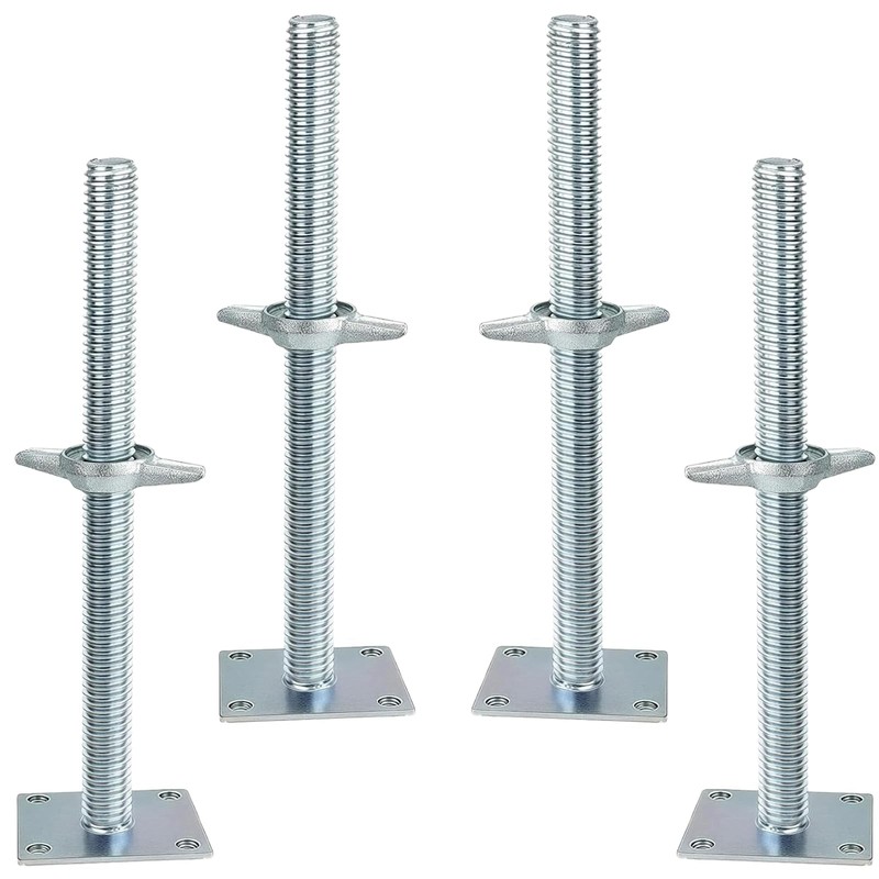 Noliven 4 Pack Screw Scaffolding Jack, 24" Adjustable Scaffold Leveling