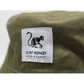 Surf Monkey Mens Womens 100% Cotton Bucket Hat Without String, Green, L-XL