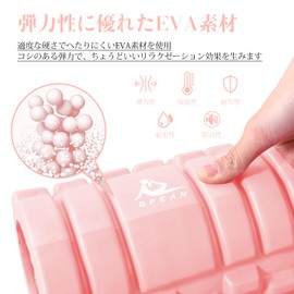 Foam Roller [Solid and Non-breakable] DPEAN, Myofascial Release, Grid, Solid Core, Non-breakable, 3 Types of Concave and Convex Design, Yoga Roller, Home Training, EVA Material, Multi-color