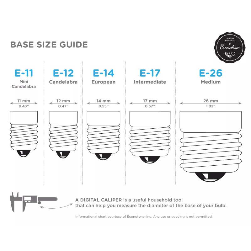 Bulbrite 411007 Chandelier 7.5W Watt 120V S11 Medium E26 Silicone