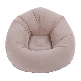 Inflatable Lounge Chair Bean Bag Chair Portable Sofa Couch for Living Room Bedroom Balcony Reading Room Gray