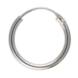 MENS 16MM Single Hoop Earring - 925 Sterling Silver